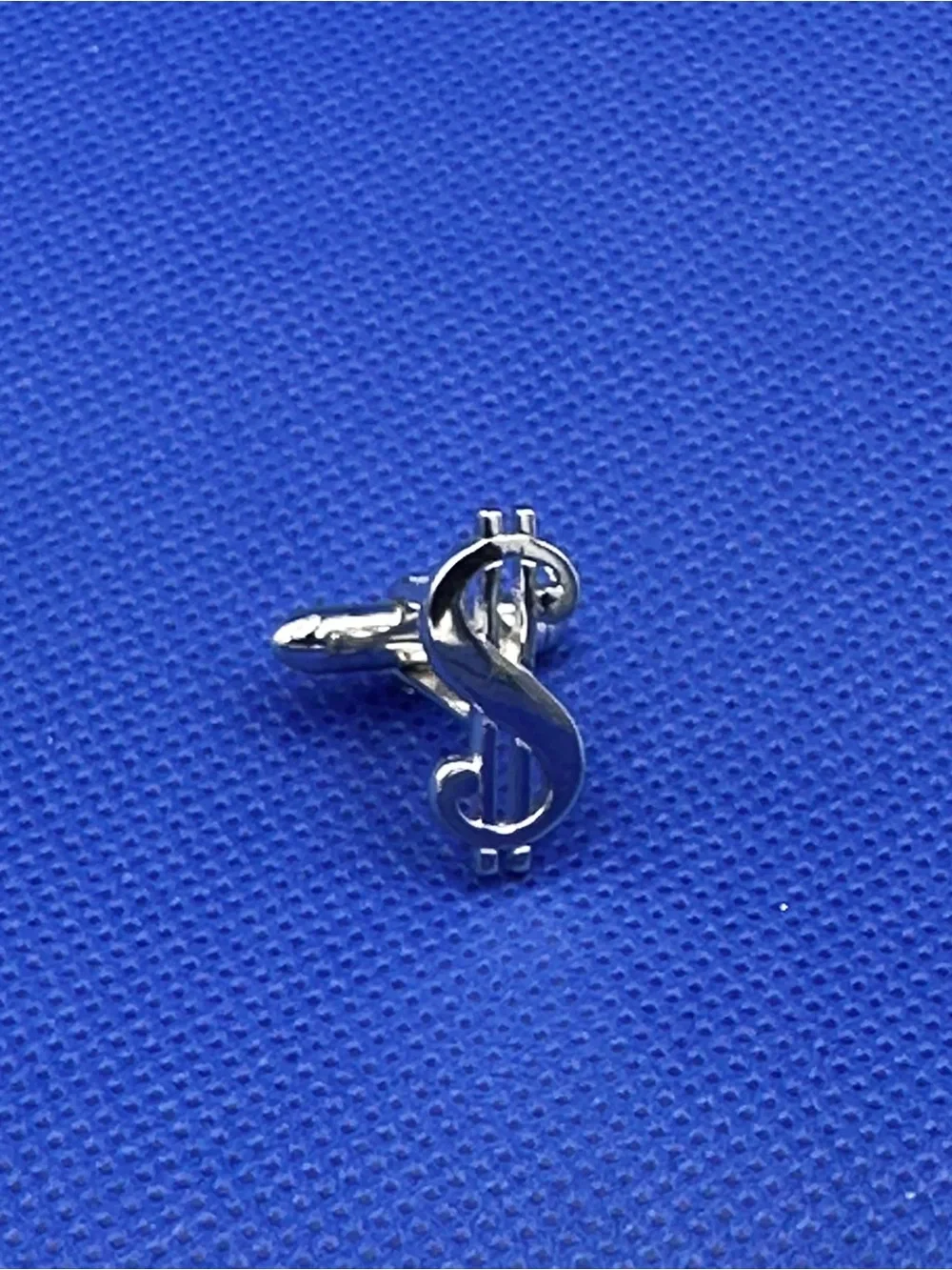 Swank Silver Tone Dollar Sign Cufflinks